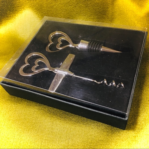 BOTTLE OPENER CORKSCREW & STOPPER BOXED SET CHROME - Picture 4 of 5